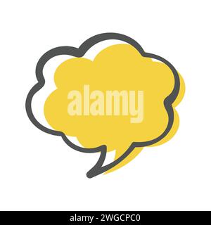 Thought bubble vector, comic style. Chat balloon or cloud cartoon icon. Stock Vector
