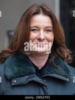 London, UK. 04th Feb, 2024. Image © Licensed to Parsons Media. 04/02/2024. London, United Kingdom. Gillian Keegan Media Interviews. Picture by Martyn Wheatley/Parsons Media Education Secretary Gillian Keegan media interviews at BBC New Broadcasting House. Credit: andrew parsons/Alamy Live News Stock Photo