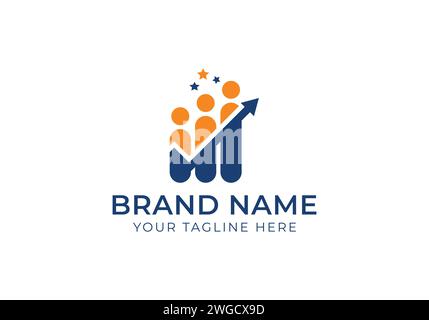 Creative Financial business growth logo design Stock Vector