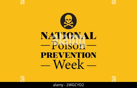National posion prevention week text illustration design Stock Vector