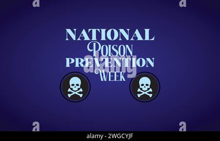 National posion prevention week text illustration design Stock Vector