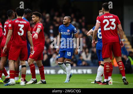 LONDON, UK - 4th Feb 2024:  Christopher Nkunku of Chelsea reacts during the Premier League match between Chelsea FC and Wolverhampton Wanderers at Stamford Bridge  (Credit: Craig Mercer/ Alamy Live News) Stock Photo