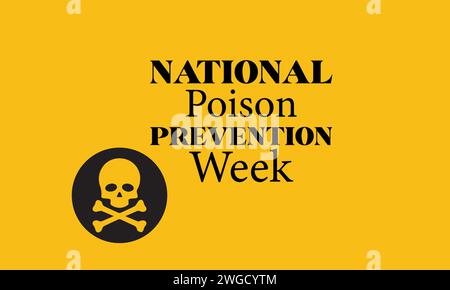 National posion prevention week text illustration design Stock Vector