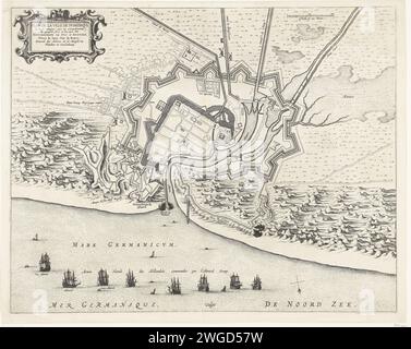 Map of Dunkirk, besieged by the French army under the Duke of Enghien ...