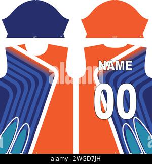 T-shirt and Jersey Design for Sublimation Print, Stock Vector