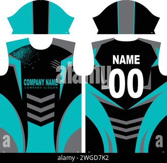 T-shirt and Jersey Design for Sublimation Print, Stock Vector