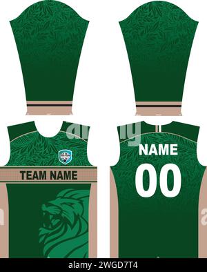 T-shirt and Jersey Design for Sublimation Print, Stock Vector