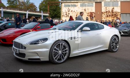 2011 Aston Martin DBS V12, on display at the Bicester Heritage Scramble on 8th October 2023. Stock Photo