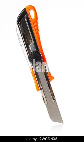 stationery knife isolated on white background. paper knife Stock Photo