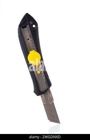 stationery knife isolated on white background. paper knife. Stock Photo