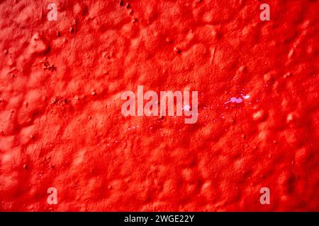 Detail of a colorful spray paint graffiti on a concrete wall Stock Photo