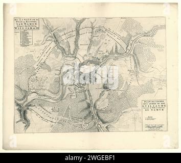 Map with the positions of the Allies and the French at the siege of ...