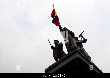 Valencia, Carabobo, Venezuela. 4th Feb, 2024. Februry 04, 2024. Monument to the heroes of Canaima, to those who died during the failed coup attempt led by Hugo Chavez in Venezuela on February 4, 1992. In the city of Valencia, Carabobo state. Photo: Juan Carlos Hernandez (Credit Image: © Juan Carlos Hernandez/ZUMA Press Wire) EDITORIAL USAGE ONLY! Not for Commercial USAGE! Stock Photo