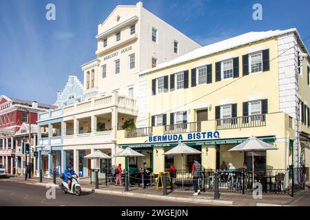 Bermuda Bistro, Front Street, City of Hamilton, Pembroke Parish, Bermuda Stock Photo