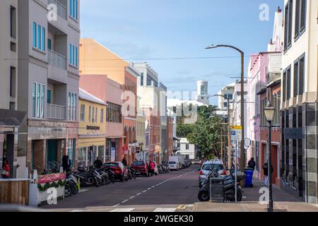 Reid Street, City of Hamilton, Pembroke Parish, Bermuda Stock Photo