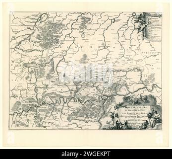 Map with the positions of the Allies and the French at the siege of ...