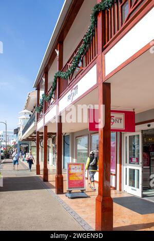 Shopfronts on Front Street, City of Hamilton, Pembroke Parish, Bermuda Stock Photo