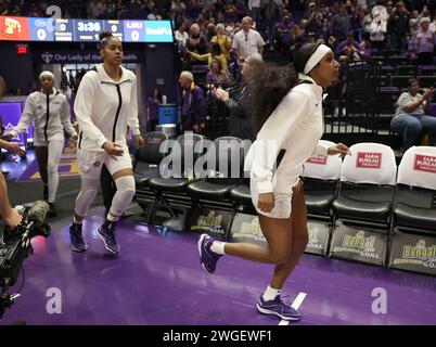 Baton Rouge, USA. 04th Feb, 2024. The LSU Lady Tigers run onto the court during a Southeastern Conference women's college basketball game at Pete Maravich Assembly Center in Baton Rouge, Louisiana on Sunday, February 4, 2023. (Photo by Peter G. Forest/Sipa USA) Credit: Sipa USA/Alamy Live News Stock Photo