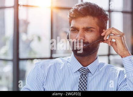 Stylish designer at work sitting. Focused on his job Stock Photo