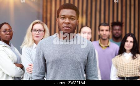 Handsome cheerful african american executive business man Stock Photo