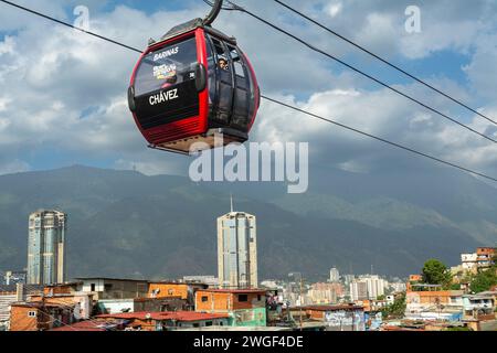 Caracas, Distrito Capital, Venezuela. 3rd Feb, 2024. San Agustin MetroCable. The Caracas MetroCable is a cable car integrated to the Caracas Metro, designed so that the inhabitants of the popular neighborhoods of Caracas, usually located in the mountains, can be transported more quickly and safely. Caracas, Venezuela (Credit Image: © Jimmy Villalta/ZUMA Press Wire) EDITORIAL USAGE ONLY! Not for Commercial USAGE! Stock Photo