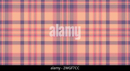 Path check vector tartan, luxurious background pattern texture. Golf fabric seamless textile plaid in orange and red color. Stock Vector