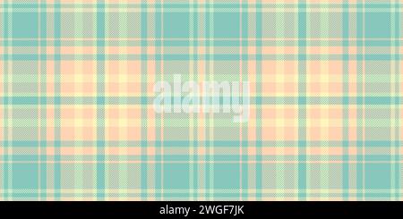 Japanese fabric seamless texture, paper tartan background check. Designs pattern textile plaid vector in light and teal color. Stock Vector