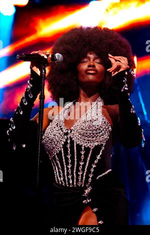 Italy 4 February 2024 Tanerélle Stephens - singer, songwriter and actress  - live at Fabrique Milan © Andrea Ripamonti / Alamy Stock Photo