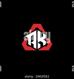 AK initial logo modern and futuristic concept for esport or gaming logo Stock Vector