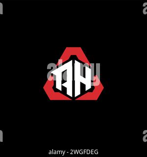 AH initial logo modern and futuristic concept for esport or gaming logo Stock Vector