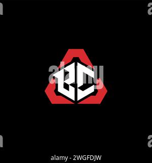 BC initial logo modern and futuristic concept for esport or gaming logo Stock Vector
