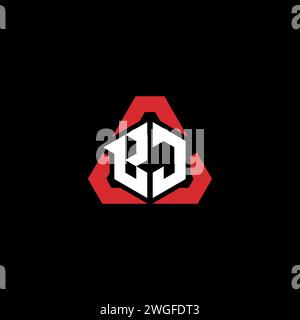BJ initial logo modern and futuristic concept for esport or gaming logo Stock Vector