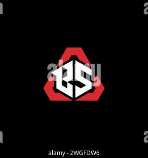 BS initial logo modern and futuristic concept for esport or gaming logo Stock Vector