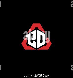 BD initial logo modern and futuristic concept for esport or gaming logo Stock Vector