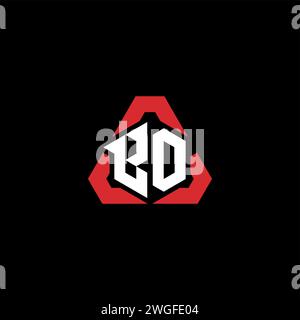 BO initial logo modern and futuristic concept for esport or gaming logo Stock Vector