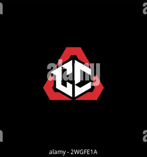 CC initial logo modern and futuristic concept for esport or gaming logo Stock Vector