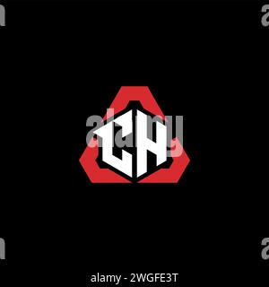 CH initial logo modern and futuristic concept for esport or gaming logo Stock Vector