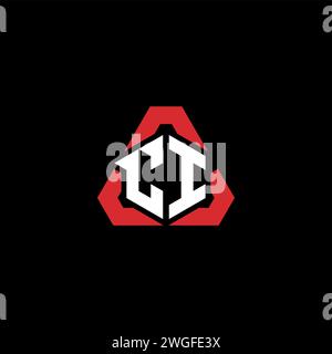 CI initial logo modern and futuristic concept for esport or gaming logo Stock Vector