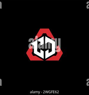 CJ initial logo modern and futuristic concept for esport or gaming logo Stock Vector