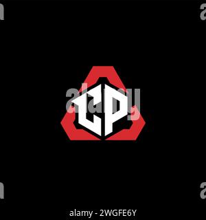 CP initial logo modern and futuristic concept for esport or gaming logo Stock Vector