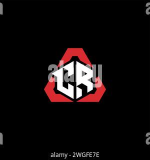 CR initial logo modern and futuristic concept for esport or gaming logo Stock Vector
