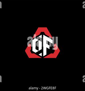 DF initial logo modern and futuristic concept for esport or gaming logo Stock Vector