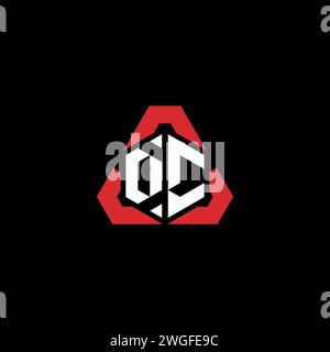 DC initial logo modern and futuristic concept for esport or gaming logo Stock Vector
