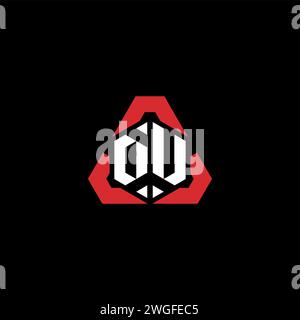 DU initial logo modern and futuristic concept for esport or gaming logo Stock Vector