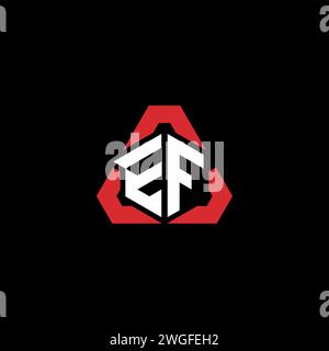 EF initial logo modern and futuristic concept for esport or gaming logo Stock Vector