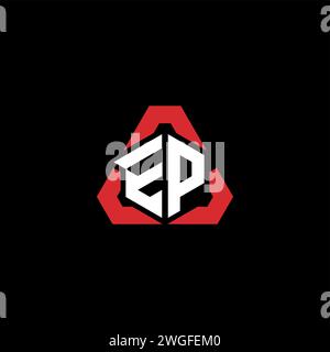 EP initial logo modern and futuristic concept for esport or gaming logo Stock Vector