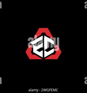 EC initial logo modern and futuristic concept for esport or gaming logo Stock Vector