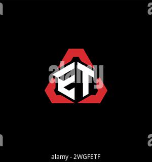 ET initial logo modern and futuristic concept for esport or gaming logo Stock Vector