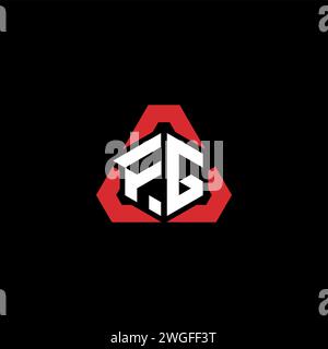 FG initial logo modern and futuristic concept for esport or gaming logo Stock Vector