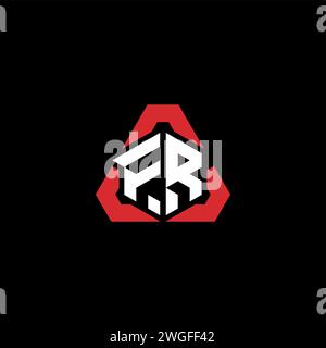 FR initial logo modern and futuristic concept for esport or gaming logo Stock Vector